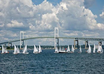 Driving on Newport Bridge